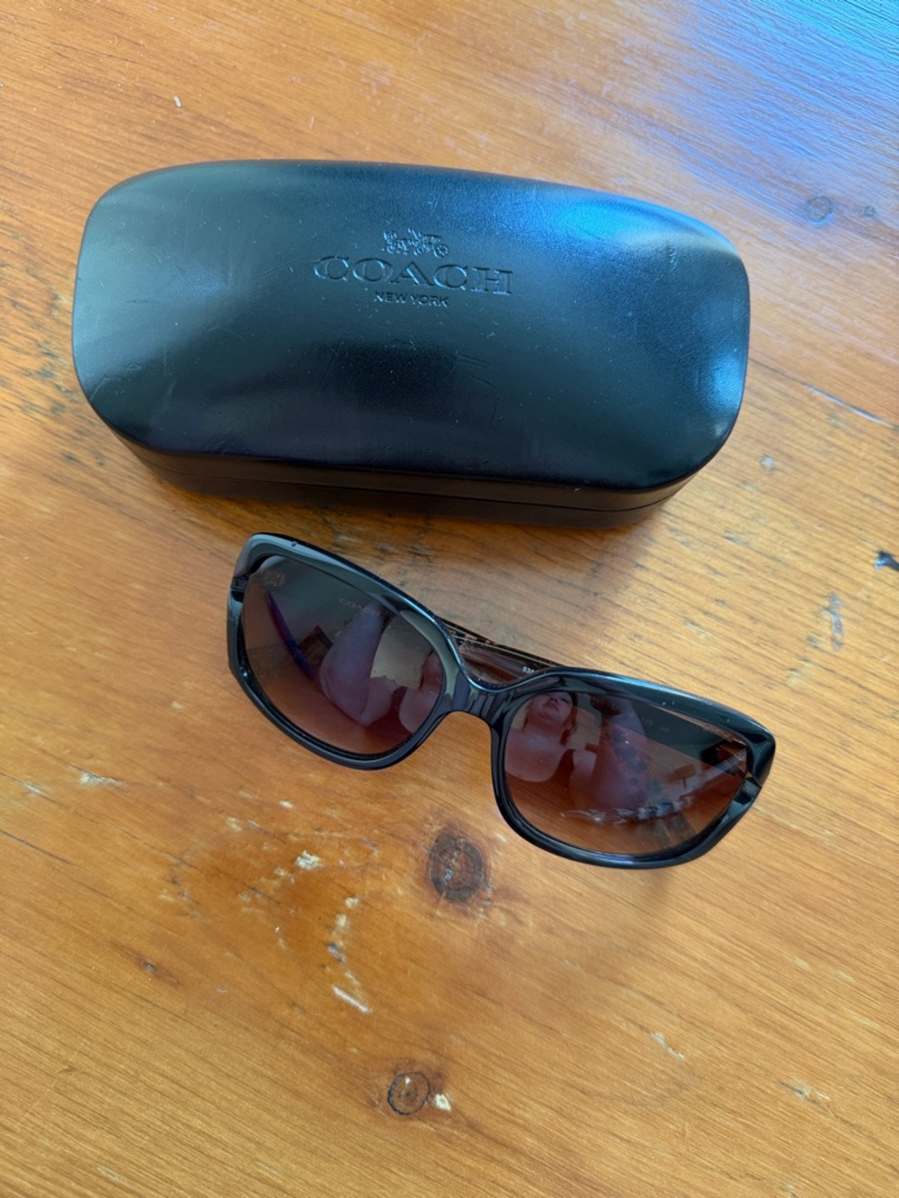 Coach Black Sunglasses with Tortoiseshell Temples